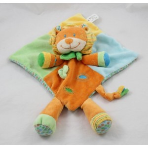 Doudou león plano VETIR diamante hoja verde 34 cm