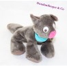 Peluche Berry dog PERICLES Forest pink nose blue scarf