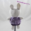 Conejo doudou NICOTOY corazón púrpura 25 cm