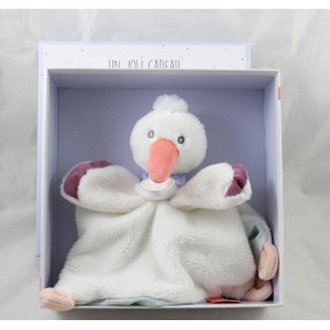 Doudou plana cigueña DOUDOU Y COMPAGNIE blanco DC3297 nuevo