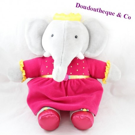 Elephant Cub Celeste IDEAL Babar pink dress 40 cm