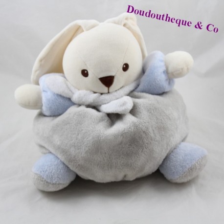 Doudou ball rabbit NOUNOURS blue grey 22 cm