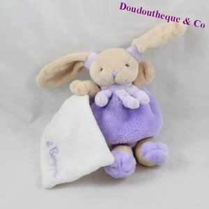 Doudou handkerchief rabbit DOUDOU AND COMPAGNIE Purple picking 17 cm