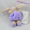 Doudou handkerchief rabbit DOUDOU AND COMPAGNIE Purple picking 17 cm