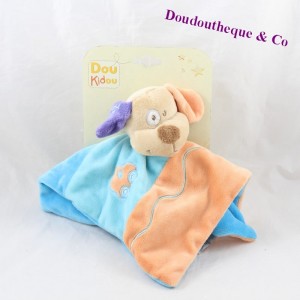 Doudou flat dog DOUKIDOU Dou Kidou orange blue 26 cm