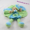 Soft flat bear TOODO round blue green 23 cm