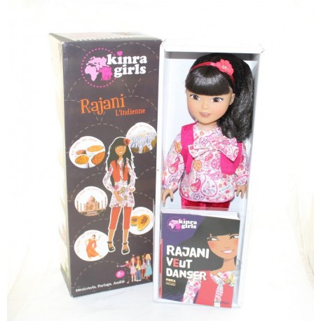 Rajani COROLLE Brown Indian Kinra Girls Bambola 40 cm