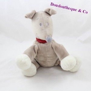 KIABI grau grau rot Halsband Hund Plüsch 24 cm
