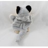 Doudou wolf puppet IN SYCOMORE beige gray 25 cm