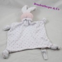 Doudou flat rabbit THE COMPAGNIE OF PETITS white pink stars 29 cm