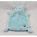 Doudou flat bear NICOTOY sky blue imprint gray Simba toys 23 cm