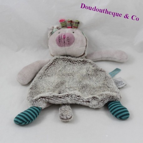 Doudou flat cat MOULIN ROTY Les Pachats gris 23 cm