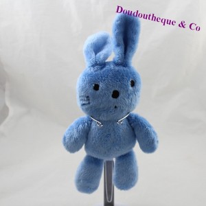 Doudou lapin BABY GAP bleu noir 21 cm