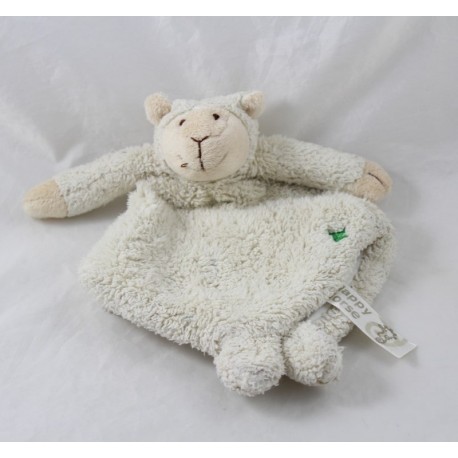 Doudou sheep puppet HAPPY HORSE clover with 4 beige leaves 24 cm