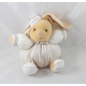 Hase Kuscheltier KALOO Leinen Dragée Leinen beige weiß 16 cm