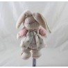 Doudou rabbit KALOO Lilirose Bell pink flowery dress Crown 24 cm