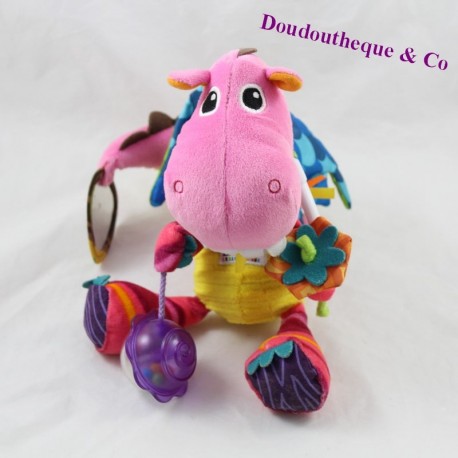 Dinosaur activity towel LAMAZE awakening pink bell 19 cm