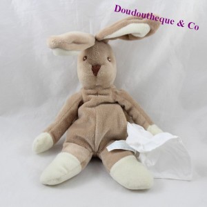 Doudou Taschentuch Katze KIMBALOO braun und weiß 24cm