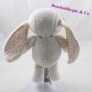 Doudou rabbit h-M beige flowers knots on the head 25 cm