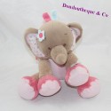 Asciugamano musicale elefante NATTOU Charlotte - rosa rosa rosa fiori 19 cm