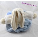 Doudou patapouf Kaninchen KALOO Blaue Feder 30 cm