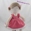 Nature AND DECOUVERTES beige pink dress 40 cm doll