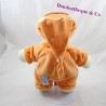 Peluche ours GIPSY Baby bear orange lune bonnet 30 cm