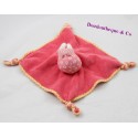Doudou flat cow ORCHESTRA pink yellow knots 21 cm
