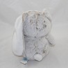 Peluche lapin TEX BABY marron chiné Carrefour assis 20 cm NEUF