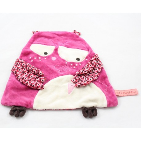 Doudou flache Eule DPAM Baby doudouchou rosa beige 24 cm Doudou flache Eule DPAM Baby doudouchou rosa beige 24 cm