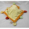 Doudou flache Katze BABY NAT' orange gelbe Glocke 24 cm