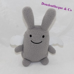 Doudou angel rabbit TROUSSELIER grey white wings 18 cm