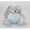 Plush ball rabbit children's words Blue Star Leclerc 22 cm