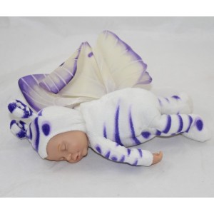 Muñeca de mariposa bebé ANNE GEDDES blanco y malva 24 cm