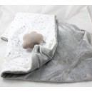 Doudou couverture étoile MAISONS DU MONDE plaid blanc gris bi-face 65 cm