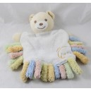 Doudou puppet bear KALOO feather bear with pastel fringes