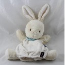 Puppet cuddly toy Praline rabbit KALOO Les Amis beige blue bandana 25 cm