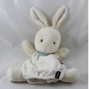 Puppet cuddly toy Praline rabbit KALOO Les Amis beige blue bandana 25 cm