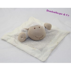 Soft flat sheep NATURE AND DECOUVERTES beige 25 cm