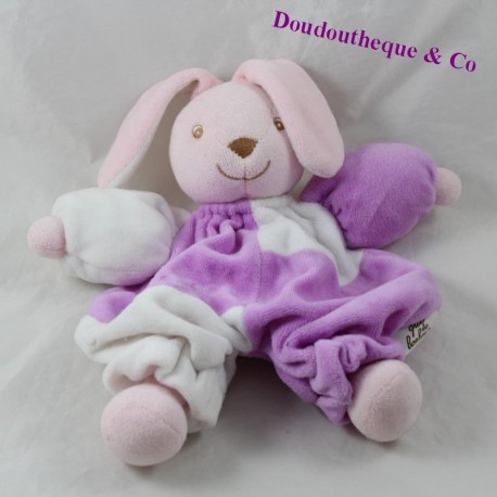 Conejo doudou QUE BUENA púrpura blanco 24 cm