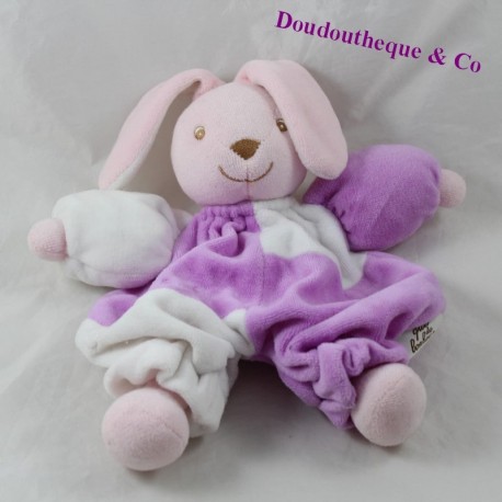 Doudou Kaninchen DAS GOOD lila weiß 24 cm Doudou Kaninchen DAS GOOD lila weiß 24 cm