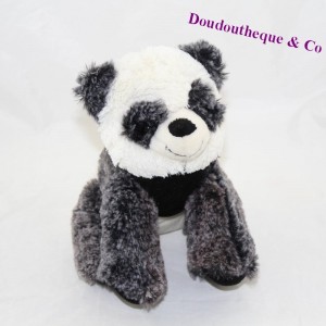 FAMOSA peluche panda a pelo lungo grigio bianco 20 cm