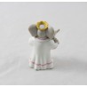 Figurine Babar PLASTOY Céleste et Flore robe blanche L.de Brunhoff 7 cm