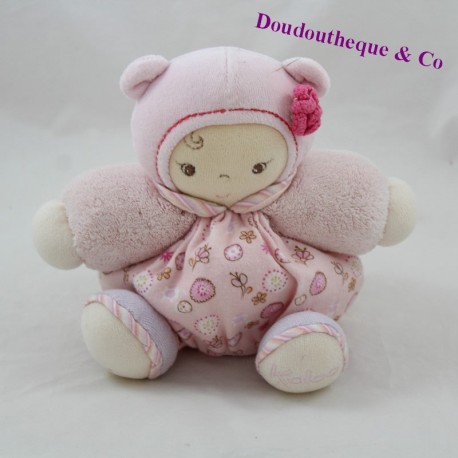 Doudou Ball Baby KALOO Lilirose Blumen rosa 18 cm