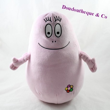 Peluche Barbapapa DUJARDIN pink flower 30 cm