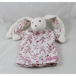 Doudou puppet rabbit SERGENT MAJOR little happiness flowery fabric