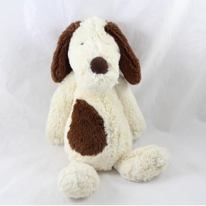 Peluche chien JELLYCAT Bashful Mutt marron blanc 31 cm