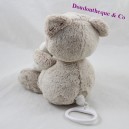 Musical jacket bear TEX BABY Carrefour cushion My brown Doudou seated 20 cm