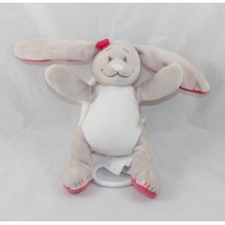 Small musical plush Pili rabbit NOUKIE'S Anna and Pili rabbit pink beige 15 cm