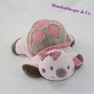 NATTOU Nina Schildkröte Plüsch, Jade und Lili rosa braun 26 cm
